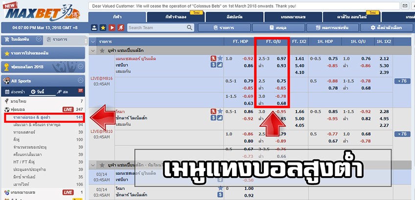 แทงบอลรูปแบบราคา สูงต่ำ